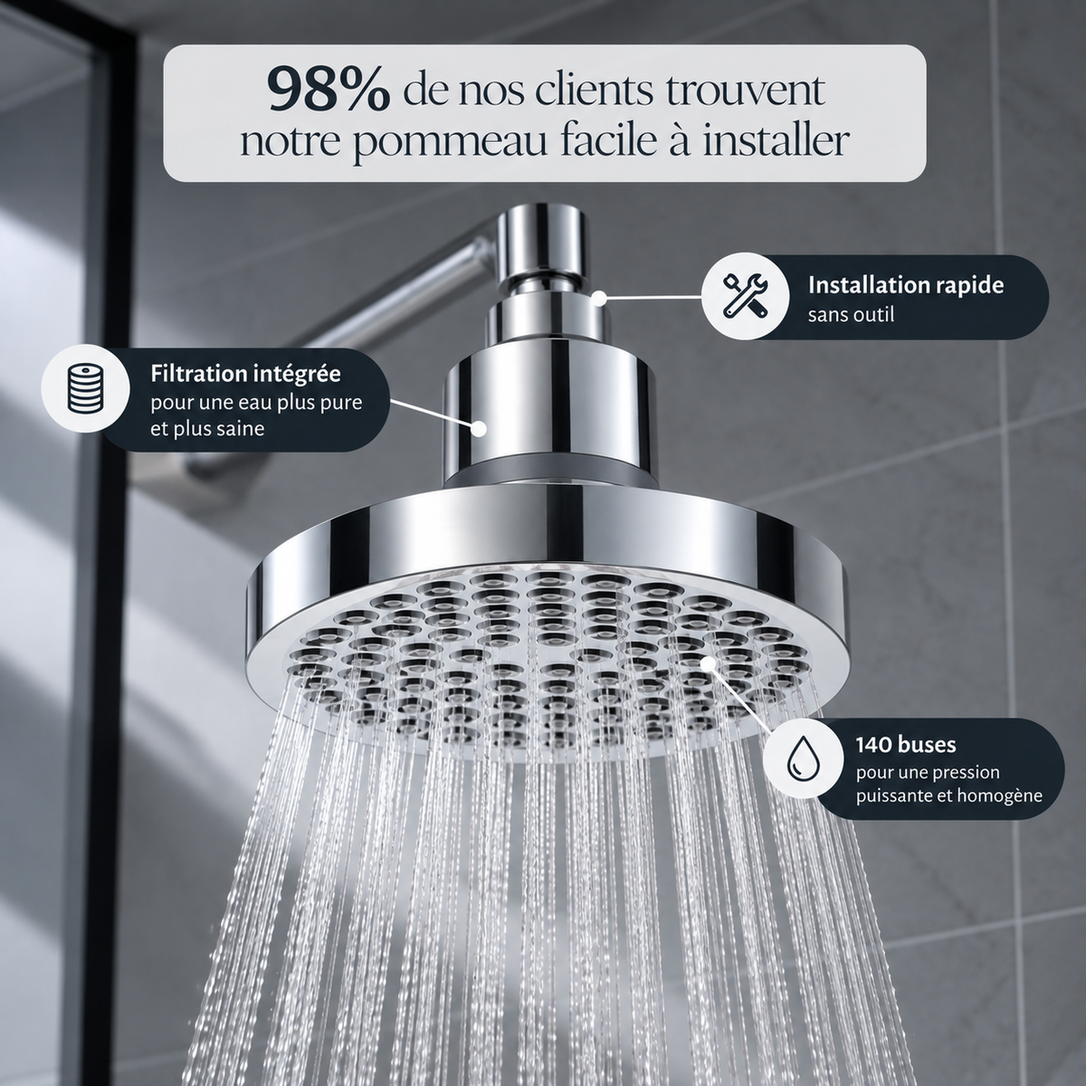 Le Pommeau Filtrant Purivia